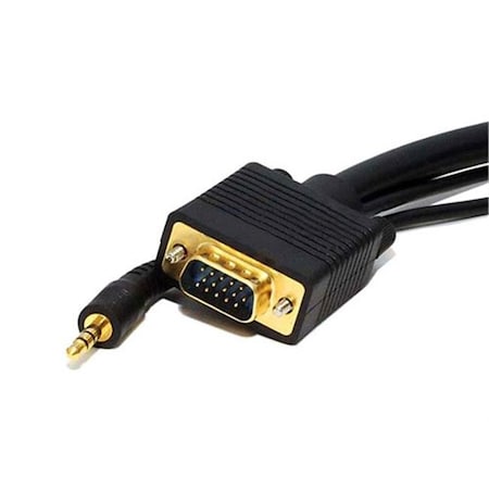 Cmple CMPLE 301-N SVGA Super VGA HD15 M-M cable with 3.5mm Stereo Audio- Gold Plated- 3FT 301-N
